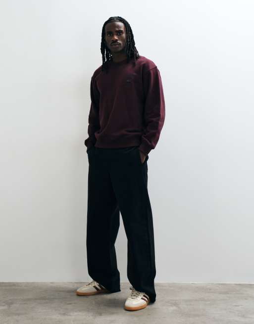 Lacoste sweatshirt med broderad logga i vinrött, 3 av 5