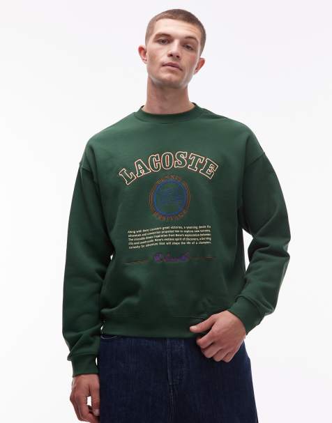 Lacoste - Sweatshirt met grafische in groen - view 1
