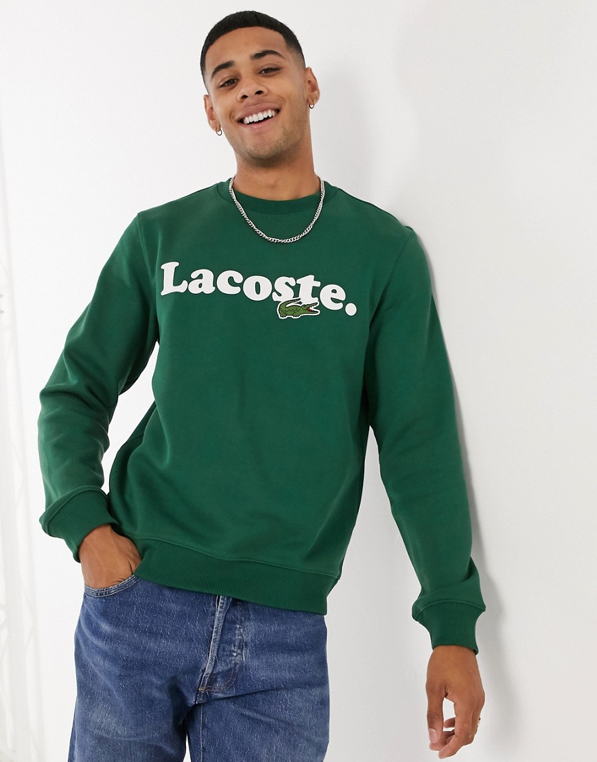 Lacoste - Sweatshirt met groot krokodillenlogo in groen