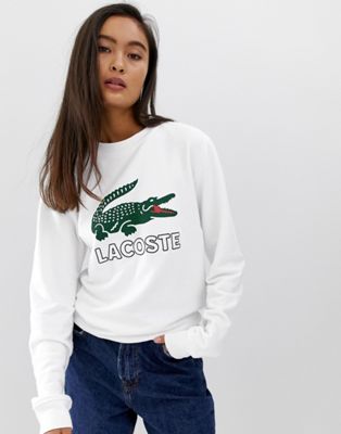 Lacoste - Sweatshirt met logo-Wit