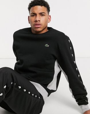 Lacoste - Sweatshirt met logobies in zwart