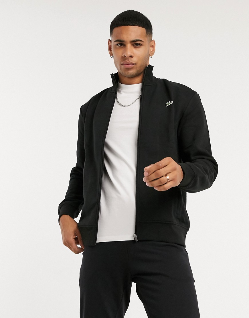 Lacoste - Sweatshirt met opstaande boord en rits in zwart