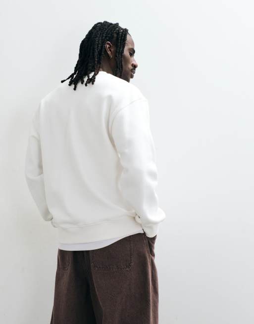 Lacoste Sweatshirt mit gesticktem Logo in Weiß, 5 von 5
