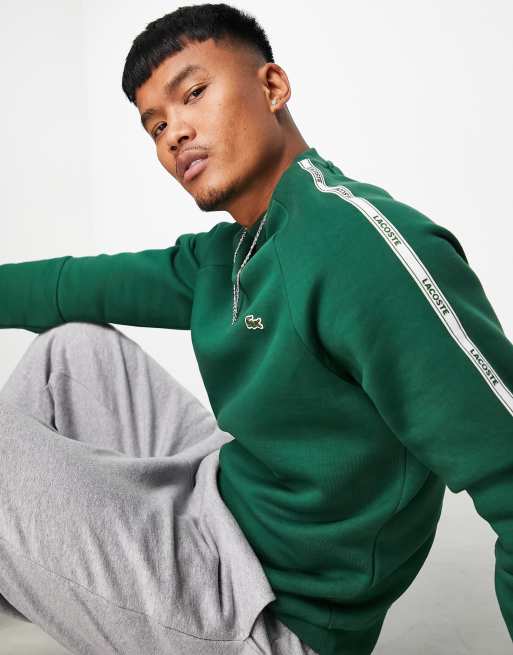 Green on sale lacoste sweatshirt