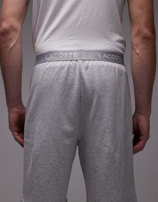 Lacoste – Szare szorty z dżerseju z talią z logo, 5 z 5