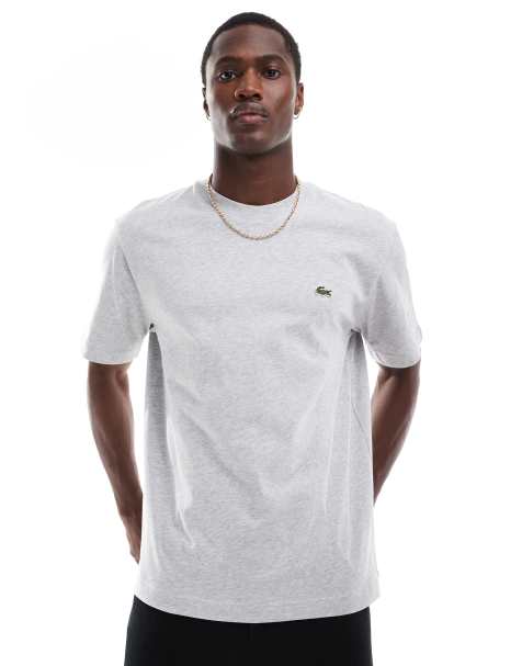 Lacoste – Szary T-shirt z logo - view 1