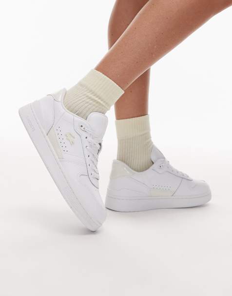 Lacoste - T-clip - Hvide/lyserøde sneakers - view 1