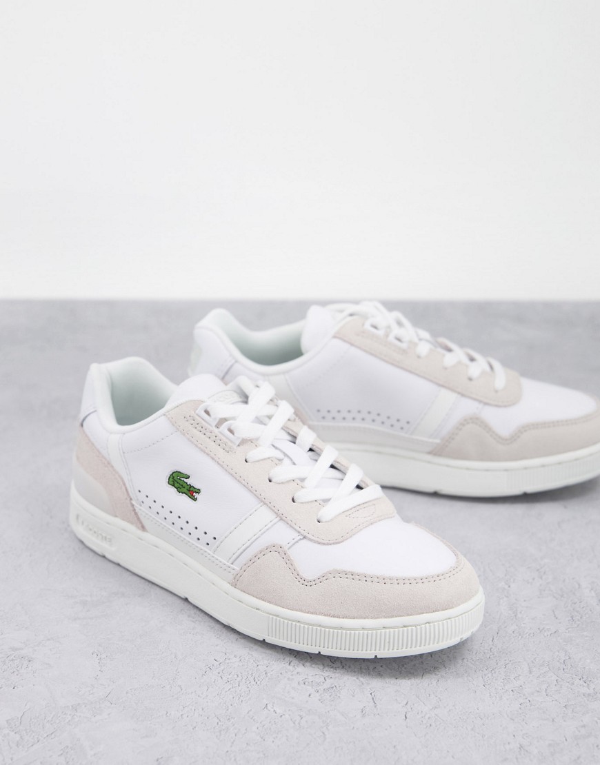 Lacoste - T-Clip - Leren sneakers in driedubbel wit