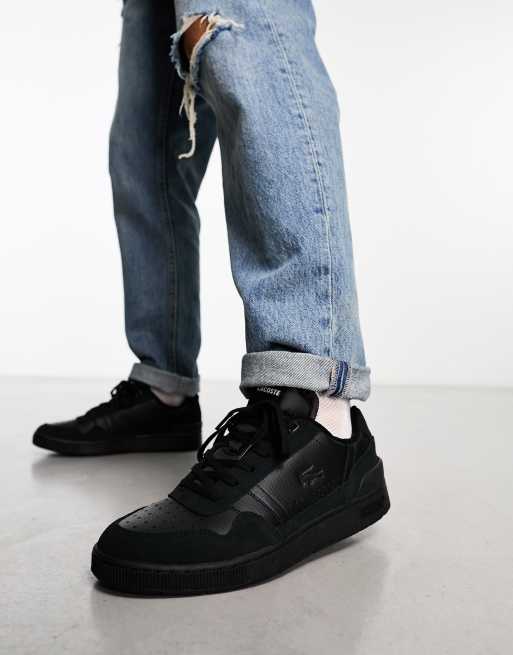 Lacoste T Clip premium sneakers in black ASOS