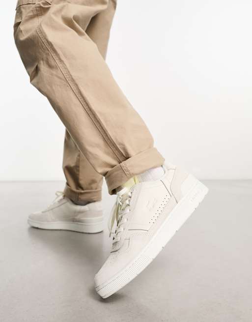 Lacoste off cheap white trainers