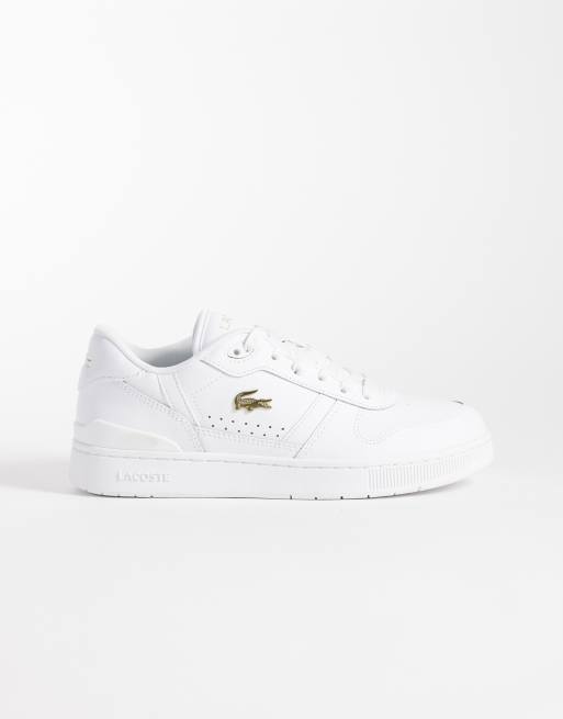 Lacoste t-clip set con dettaglio dorato sneaker bianche, 1 di 5