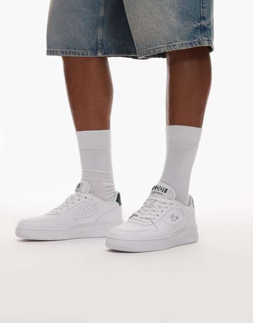 Lacoste T-clip sneaker in white/navy
