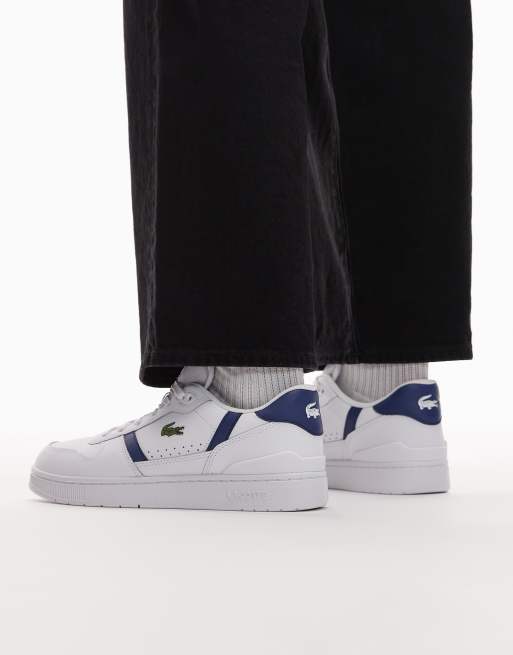 Lacoste - T-clip - Sneakers bianche e blu navy, 4 di 5