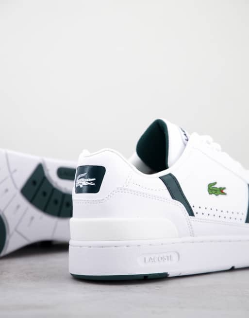 Lacoste T clip sneakers in white green ASOS