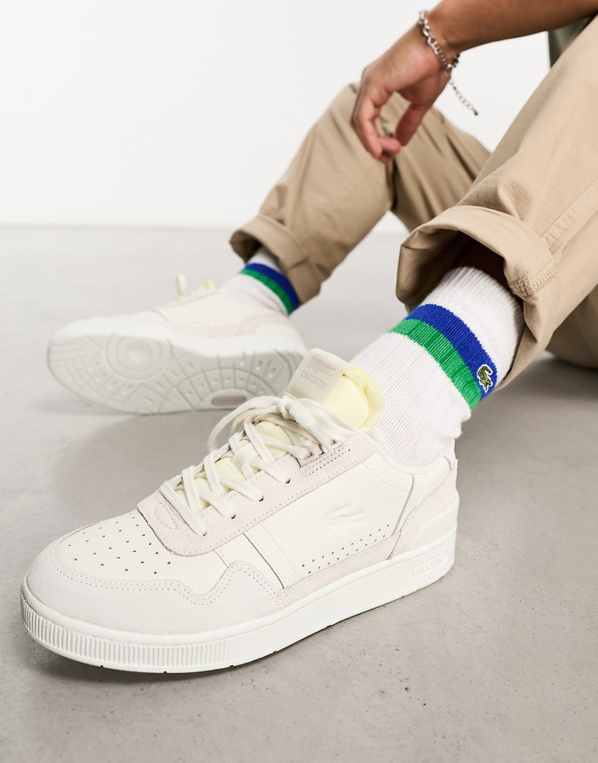 lacoste - t-clip - sneakers premium bianco sporco