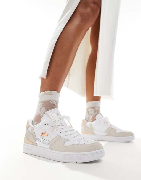 Lacoste T-Clip trainer in white/light pink (blush pack) - view 1