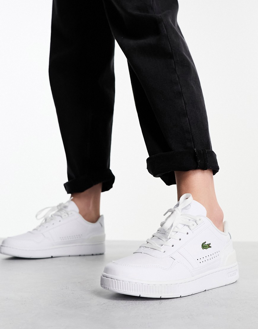 lacoste t-clip trainers in white