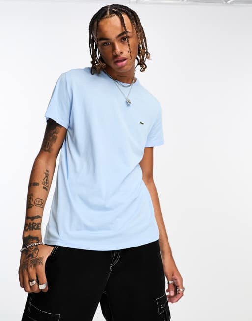 T shirt lacoste bleu clair sale