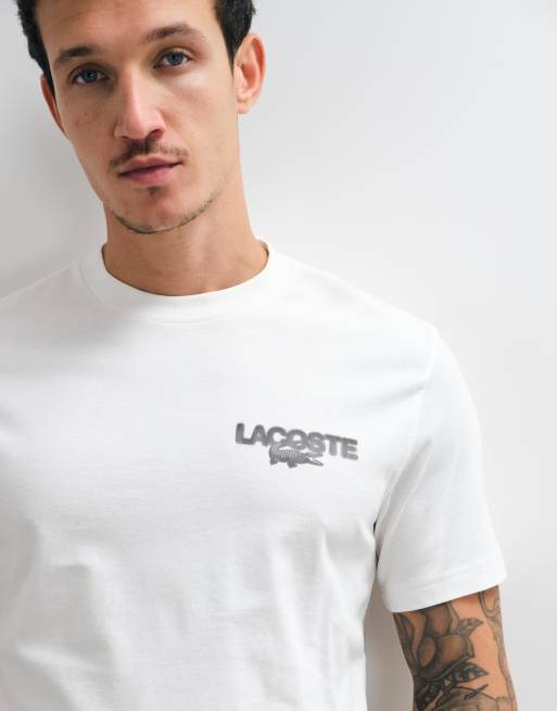 Lacoste t-shirt à manches courtes à motif balle de tennis au dos, crème, 3 de 5
