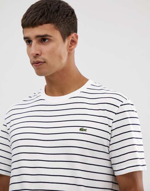 Lacoste T shirt rayures Blanc