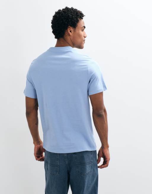 Lacoste T-Shirt aus Baumwolle mit Krokodil-Print in Hellblau, 2 von 5