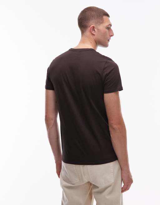 Lacoste – T-Shirt aus Pima-Baumwolle in Braun , 3 von 5