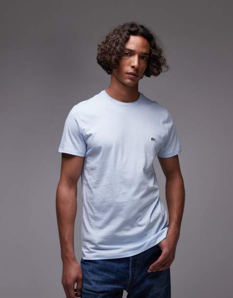 Lacoste – T-Shirt aus Pima-Baumwolle in Hellblau - view 1