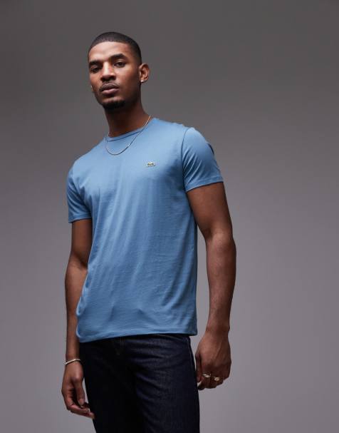 Lacoste – T-Shirt aus Pima-Baumwolle in Schieferblau - view 1