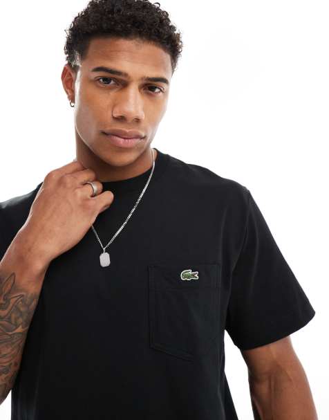 Lacoste - T-shirt avec poche à logo - Noir - view 1