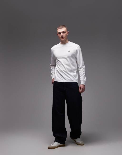 Lacoste - T-shirt bianca a maniche lunghe con logo, 2 di 5