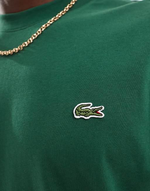Lacoste - T-shirt con logo verde, 2 di 4