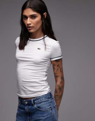T-shirt côtelé - Blanc 46