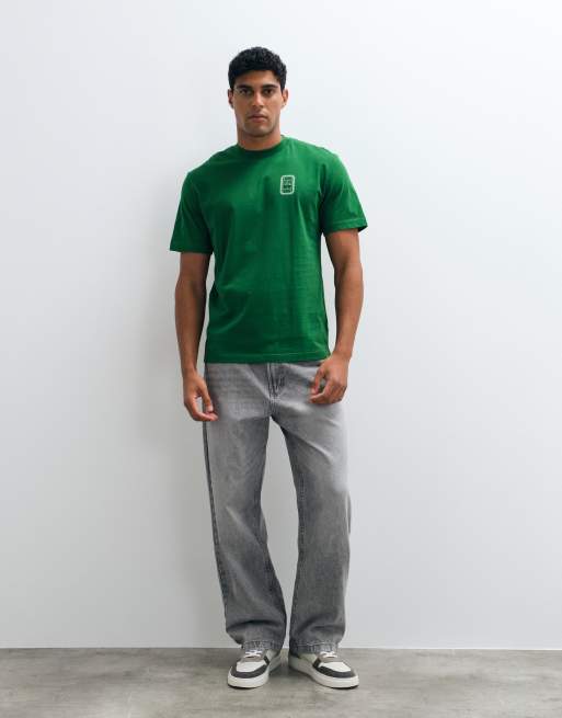 Lacoste t-shirt coupe classique avec logo graphique et imprimé au dos en vert, 3 de 5