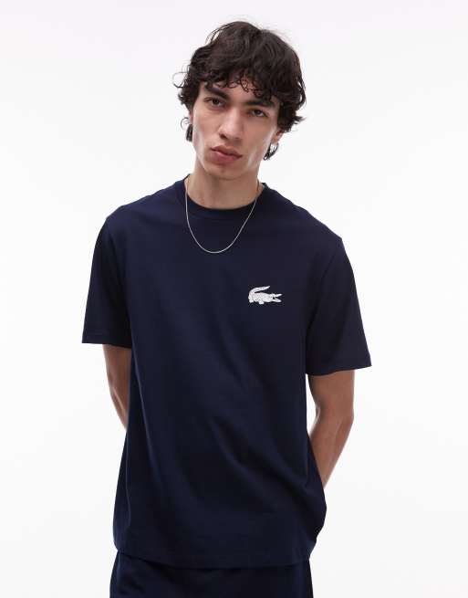 Lacoste - T-shirt da casa blu navy, 4 di 4