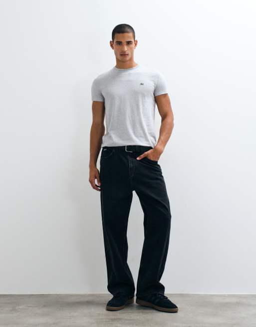 Lacoste - T-shirt en coton pima - Gris, 3 de 5
