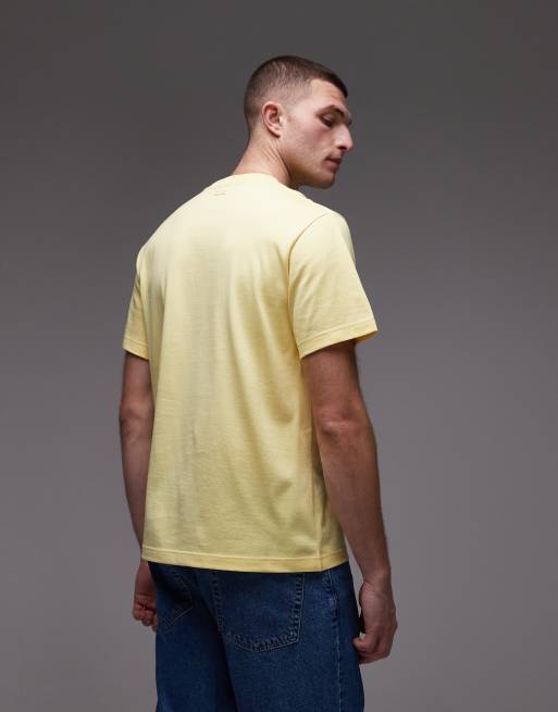 Lacoste - T-shirt giallo latticello con logo, 3 di 5