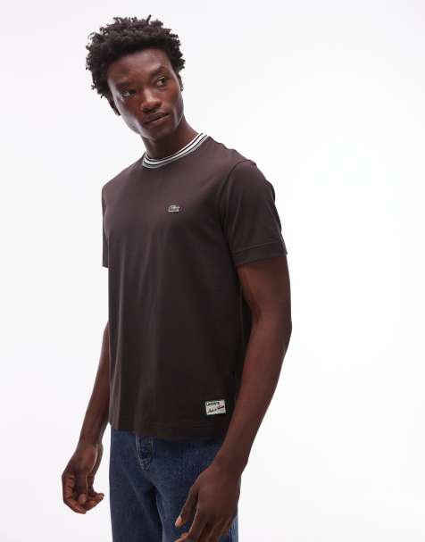 Lacoste - T-shirt in bruin - view 1