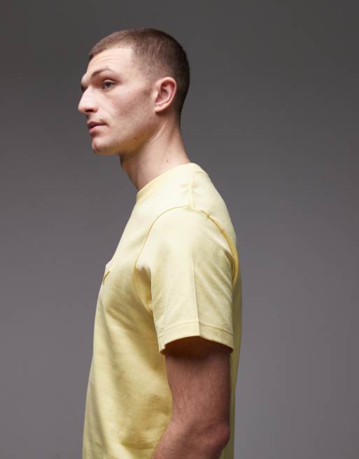 Lacoste – T-Shirt in Buttermilchgelb mit Logo, 4 von 5
