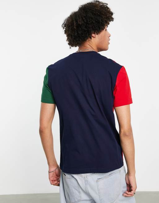 Lacoste t shirt in colour block ASOS