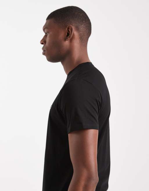 Lacoste - T-shirt in cotone Pima nero con logo, 4 di 5