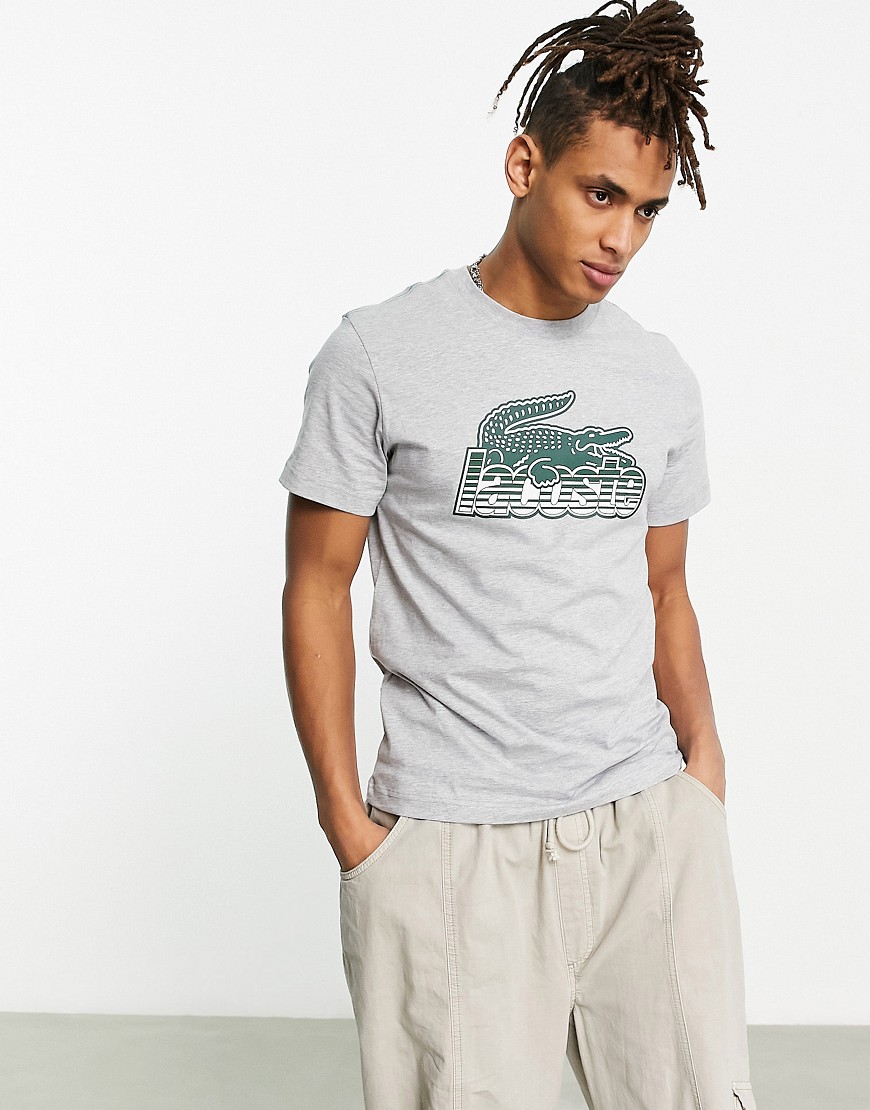 Lacoste t-shirt in grey with front graphics