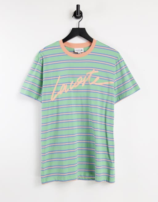 Lacoste t 2025 shirt gestreift