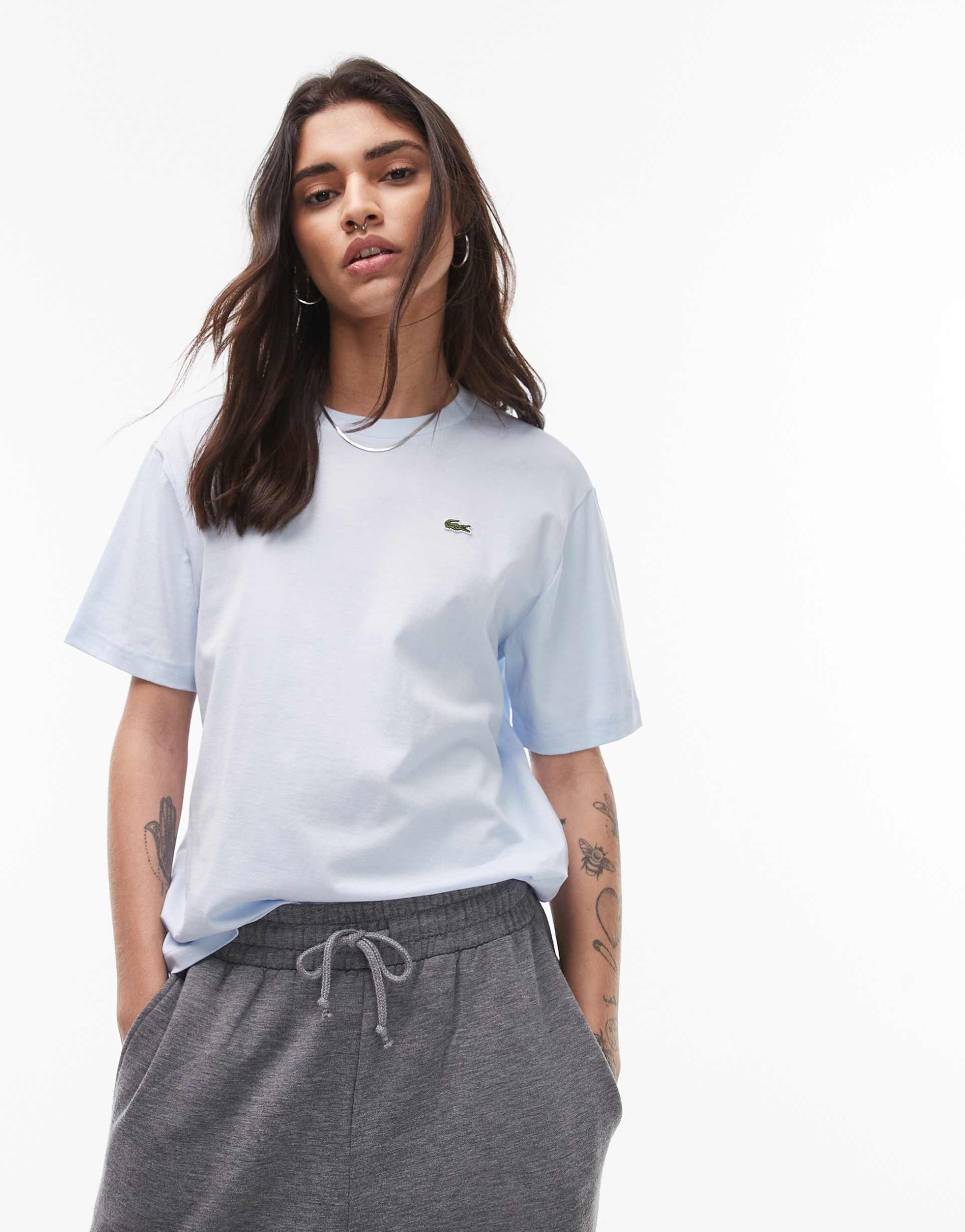 lacoste t-shirt in light blue