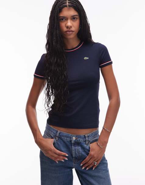 Lacoste – T-Shirt in Marineblau - view 1