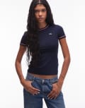[Lacoste] Lacoste t-shirt in navy XS NAVY BLUE/RED-WHITE