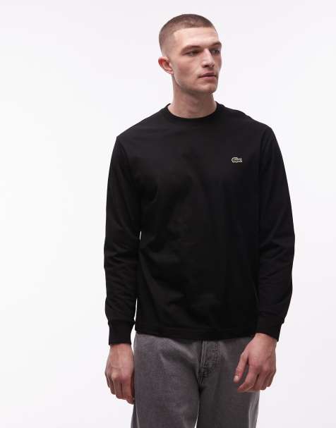 Lacoste - T-shirt manches longues à logo - Noir - view 1