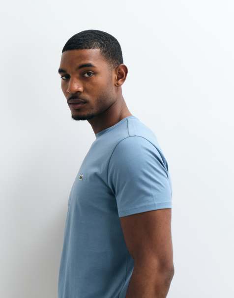 Lacoste t-shirt med korta ärmar och logga i blått - view 1