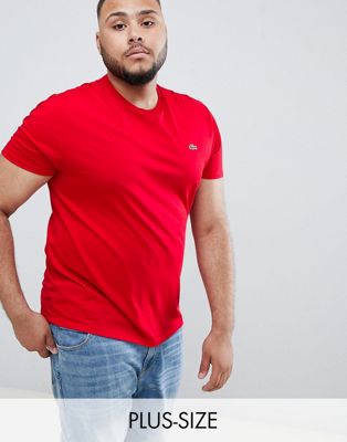 Lacoste - T-shirt met groot krokodillogo in rood