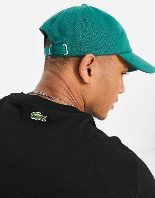 Lacoste - T-shirt met krokodillenlogo op de borst in zwart, 3 van 4