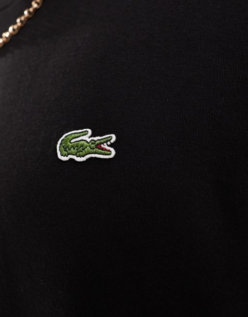 Lacoste - T-shirt met lange mouwen en logo in zwart, 2 van 4